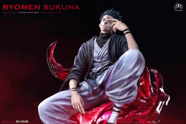 Jujutsu Kaisen Two-Faced Sukuna Light-Up Figure, 33 cm tall, GK Model Statue. - Image 4