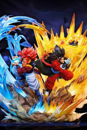 Kylin Studio Dragon Ball Classic Character Super Saiyan 4 Double King Gogeta & Vegetto 55cm High