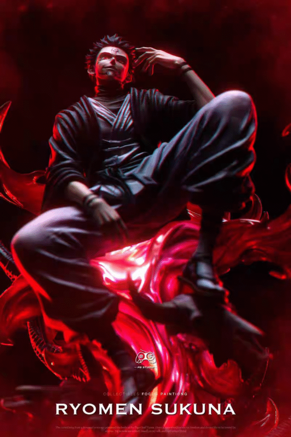 Jujutsu Kaisen Two-Faced Sukuna Light-Up Figure, 33 cm tall, GK Model Statue. - Image 5