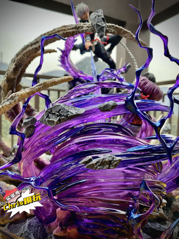 JC Model Toys: "Reversal Blade" Jujutsu Kaisen 1/6 Scale Figure - Satoru Gojo vs Shigeki Fujimiya, 60cm Tall Statue - Image 4