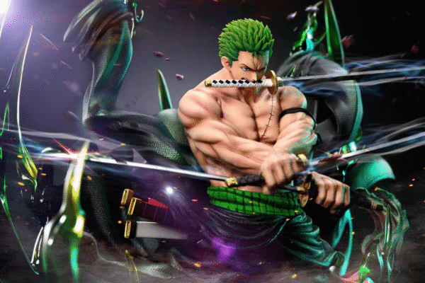One Piece Tenkai TH Zoro Ghost Energy Burst Green Hair Figure, 34 cm tall. - Image 4