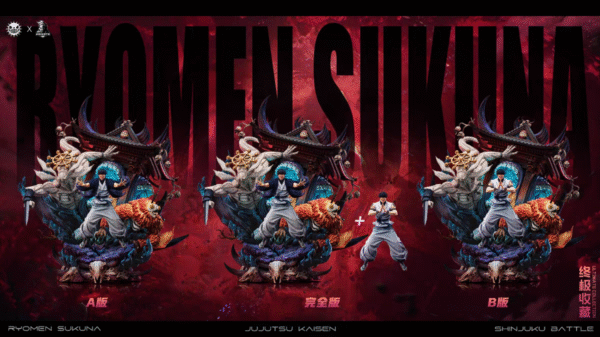 Jujutsu Kaisen Two-Faced Stand Shikigami Kuroro + Chimeric Beast Jaw Spitting Handmade Statue, 68 cm in height - Image 5
