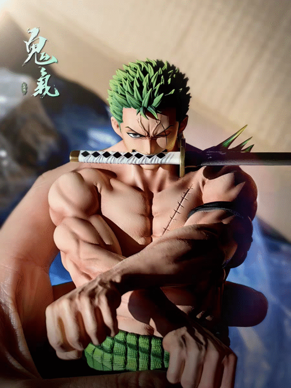 One Piece Tenkai TH Zoro Ghost Energy Burst Green Hair Figure, 34 cm tall. - Image 6