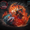 Demon Slayer: Flame Pillar, Shinobu Kocho, Upper Rank Three, Gyutaro, Handmade Statue, Size: 60cm x 72cm x 56cm