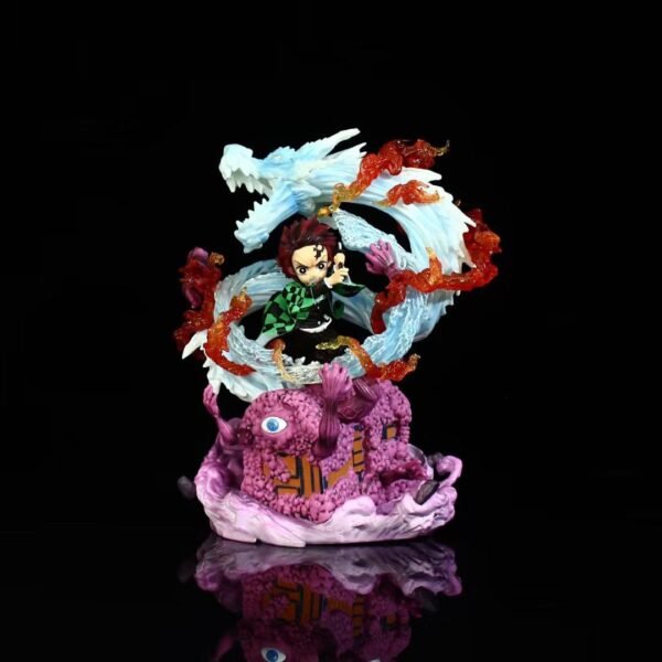 Demon Slayer G5 Water Breathation Karu Shiro Limited Edition SD Statue Hand Figure, Height 16cm