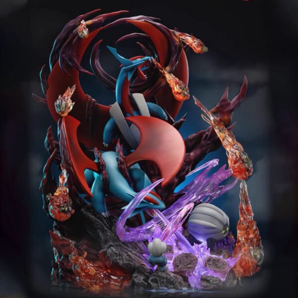 Pokémon Fantasy House Charizard GX Evolution Group Dragon Star Cluster Pokémon GK Handcrafted Large Figurine, 37CM High