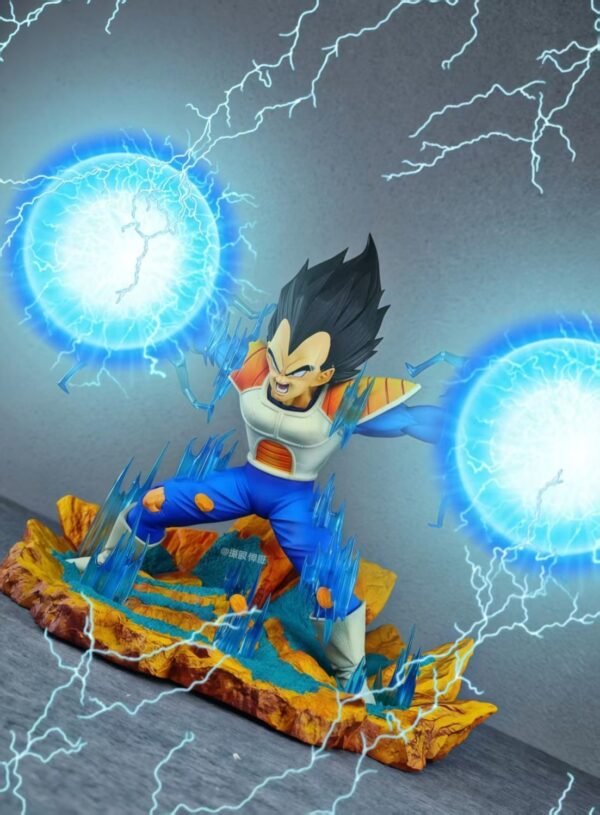 OOTD Vegeta Dragon Ball Anime Peripheral GK Handmade Doll Trendy Play Model Table Decoration Sculpture Gift 22CM High