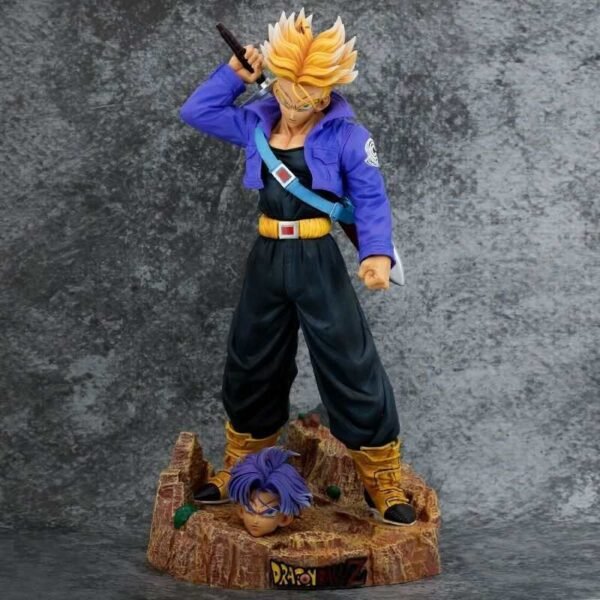 Dragon Ball MRC Trunks with Base, Dual-Head, Removable Hands, Super Large Figure, Goku Statue, Saiyan, 48cm High - Image 2