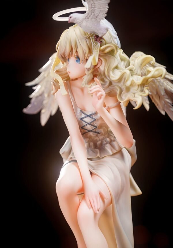 Beautiful 2girl and little angel Eryl PVC & ABS painted finished product goods figure ornament. It can be placed on the table and used as a present. Sculpture height: 30CM - Image 2