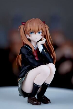 Beautiful girl, Neon Genesis Evangelion Asuka GK model, trendy collectible statue, peripheral tableware set, present, DOD hand figure, 15CM tall