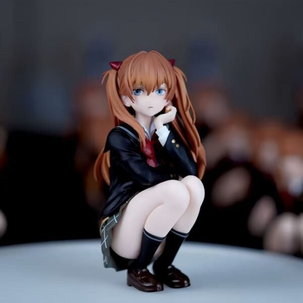 Beautiful girl, Neon Genesis Evangelion Asuka GK model, trendy collectible statue, peripheral tableware set, present, DOD hand figure, 15CM tall