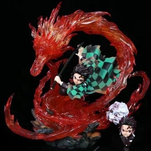 Demon Slayer - Kanjuro Hand Figure - Double Headed - Can Emit Light - 30cm Anime Model Decoration - Height 31cm