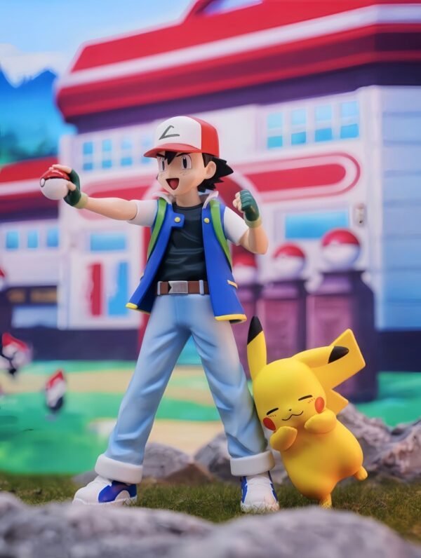 Pokémon Ash Ketchum Anime Collectible Figure, TOHO Official 15cm G.K. Model Figurine, Collectible Toy, Display Decoration