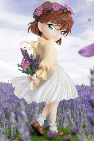 Detective Conan looking back at Ai Haibara anime figure GK model 16cm tall