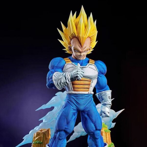 Vegeta Dragon Ball figurine statue Super Saiyan model scene statue display item 34 cm tall - Image 3