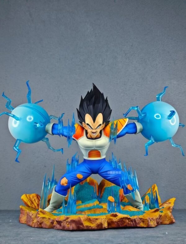 OOTD Vegeta Dragon Ball Anime Peripheral GK Handmade Doll Trendy Play Model Table Decoration Sculpture Gift 22CM High - Image 3