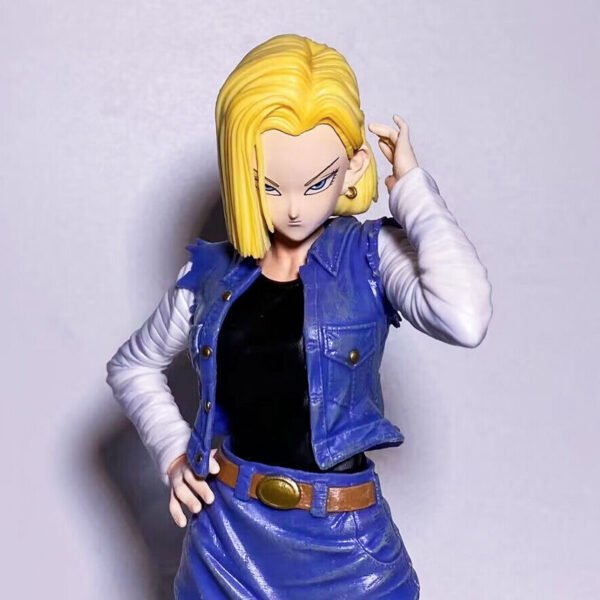 Dragon Ball CPR Android 18 Villain Series 4th Release GK Figure Model. Comes with Krillin. Double Head, Height 28cm. - Image 3