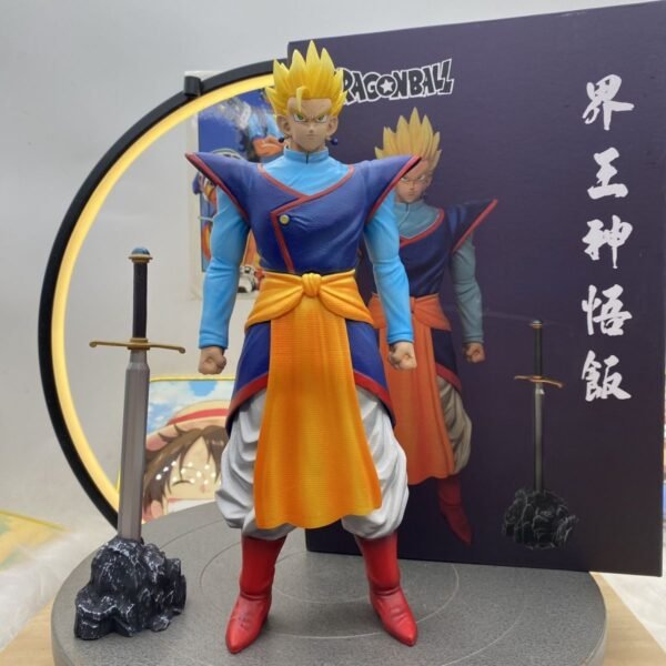 Dragon Ball - King Kai's Gohan GK Standing Pose Anime Figure, Sword in Stone Model Display, 23cm Tall, - Image 3
