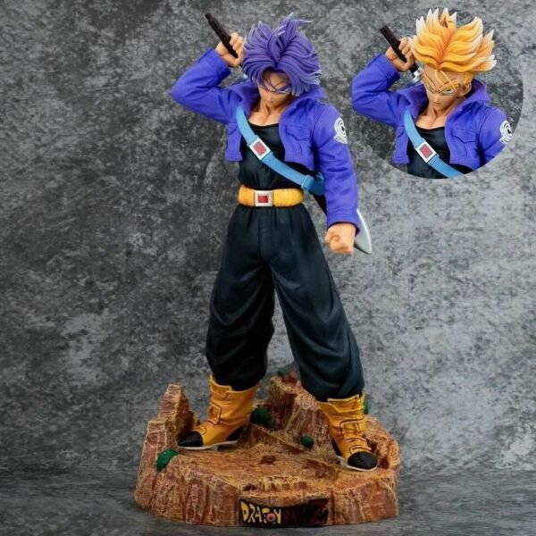 Dragon Ball MRC Trunks with Base, Dual-Head, Removable Hands, Super Large Figure, Goku Statue, Saiyan, 48cm High