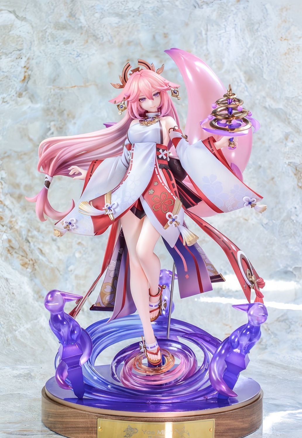 Genshin Impact Female Yagorod Shino - Fox's True Intention PVC & ABS Painted Complete Figure Table Decoration Gift Asai Height 27CM - Image 3