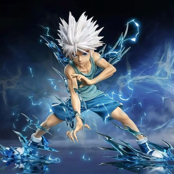 Hunter Killua PVC painted finished product is a gift. The copper statue peripheral of the anime around the tide tour. The peripheral handicraft is 16 cm tall. - Image 3