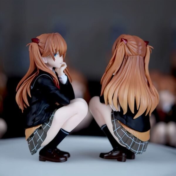 Beautiful girl, Neon Genesis Evangelion Asuka GK model, trendy collectible statue, peripheral tableware set, present, DOD hand figure, 15CM tall - Image 3