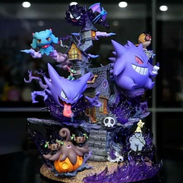 Pokémon Ghost Type EGG Gengar Evolution Group Family Bucket Statue Figurine Display Item, 40CM High - Image 3