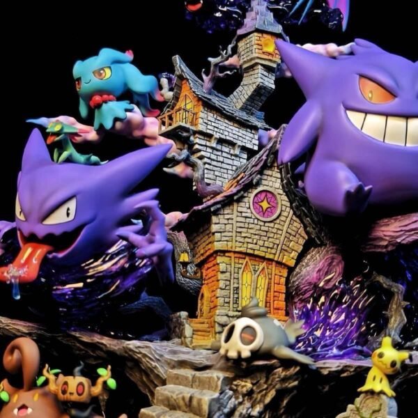 Pokémon Ghost Type EGG Gengar Evolution Group Family Bucket Statue Figurine Display Item, 40CM High - Image 8