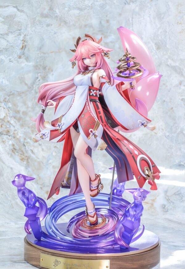 Genshin Impact Female Yagorod Shino - Fox's True Intention PVC & ABS Painted Complete Figure Table Decoration Gift Asai Height 27CM - Image 4