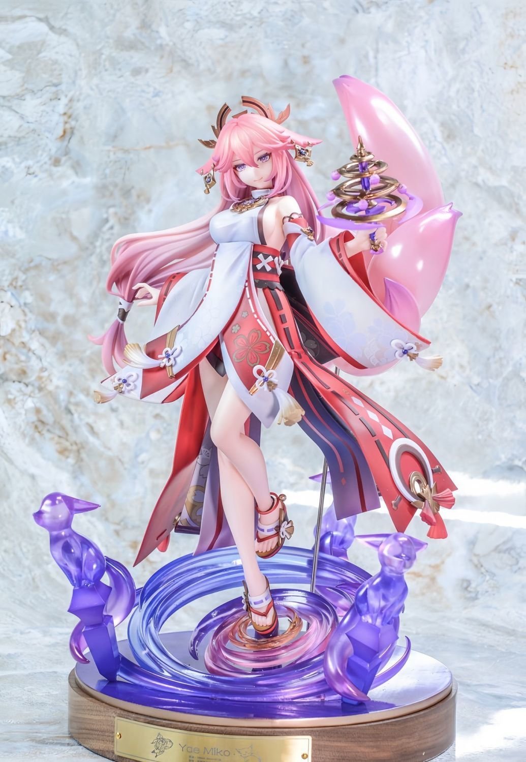 Genshin Impact Female Yagorod Shino - Fox's True Intention PVC & ABS Painted Complete Figure Table Decoration Gift Asai Height 27CM - Image 4