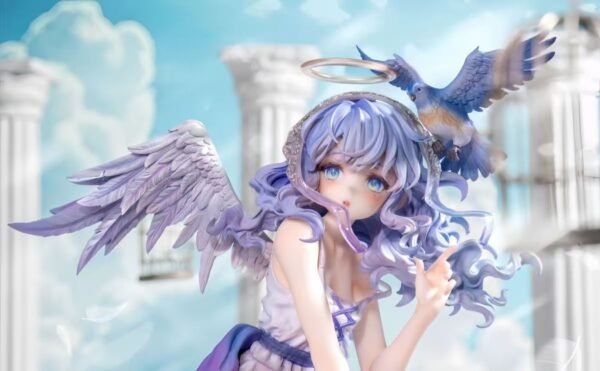 Beautiful girl and little angel Eryl PVC & ABS painted finished product goods figure ornament. It can be placed on the table and used as a present. Sculpture height: 30CM - Image 4