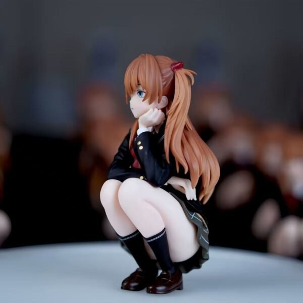 Beautiful girl, Neon Genesis Evangelion Asuka GK model, trendy collectible statue, peripheral tableware set, present, DOD hand figure, 15CM tall - Image 4