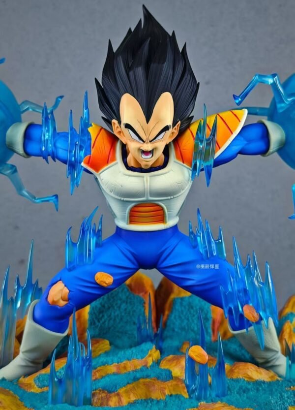 OOTD Vegeta Dragon Ball Anime Peripheral GK Handmade Doll Trendy Play Model Table Decoration Sculpture Gift 22CM High - Image 5