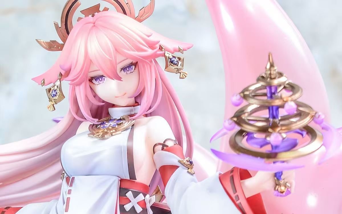 Genshin Impact Female Yagorod Shino - Fox's True Intention PVC & ABS Painted Complete Figure Table Decoration Gift Asai Height 27CM - Image 5