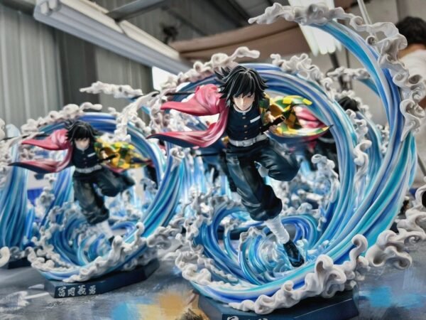 Demon Slayer: Kimetsu no Yaiba - "Simplified Sketch" Nine Pillars - Water Pillar - Giyu Tomioka - Handmade Figure - Statue Model - Height: 41cm x 30cm x 26cm - Image 5
