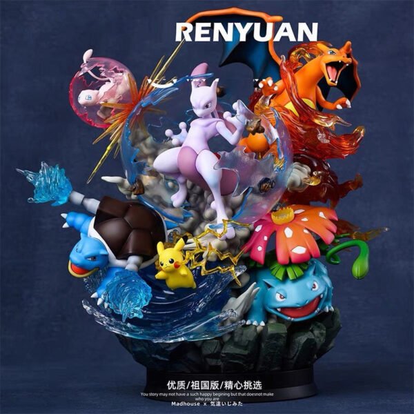 Pokémon: Mewtwo Strikes Back Evolution Group GK Handcrafted Model Figurine, 40cm in Height