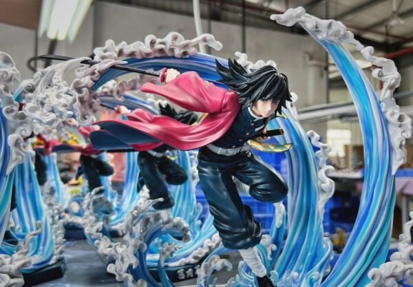 Demon Slayer: Kimetsu no Yaiba - "Simplified Sketch" Nine Pillars - Water Pillar - Giyu Tomioka - Handmade Figure - Statue Model - Height: 41cm x 30cm x 26cm - Image 6