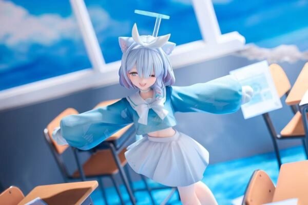 Nyan-ko's Arona PVC & ABS painted finished goods figurine ornament souvenir statue sitting on the table, 21CM tall - Image 7