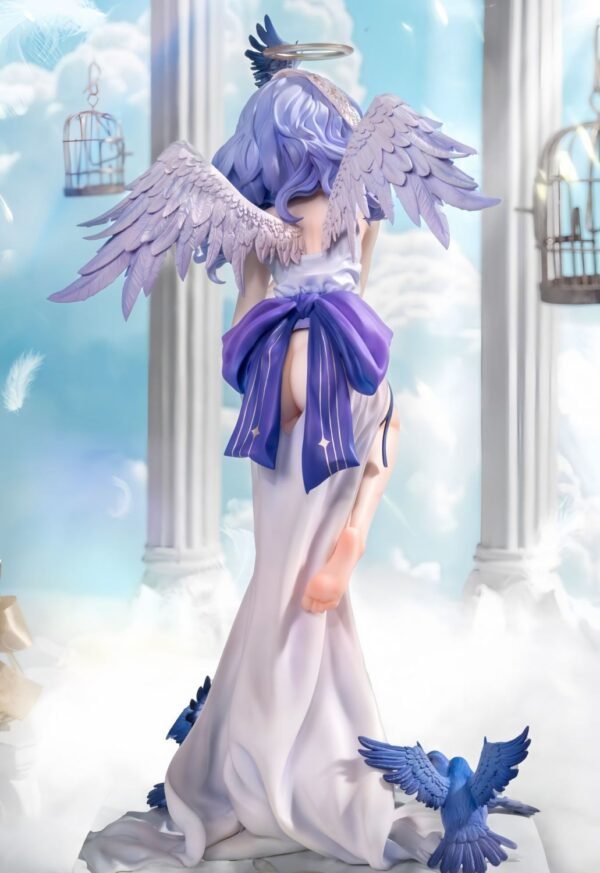 Beautiful girl and little angel Eryl PVC & ABS painted finished product goods figure ornament. It can be placed on the table and used as a present. Sculpture height: 30CM - Image 9