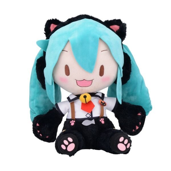 30cm Blue Black Hatsune Miku Cat Costume Sitting Doll Plush - Image 2