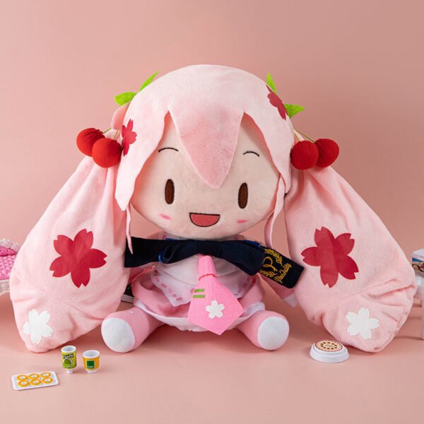 Mini Miku Plush Cute Sitting Doll - Image 8