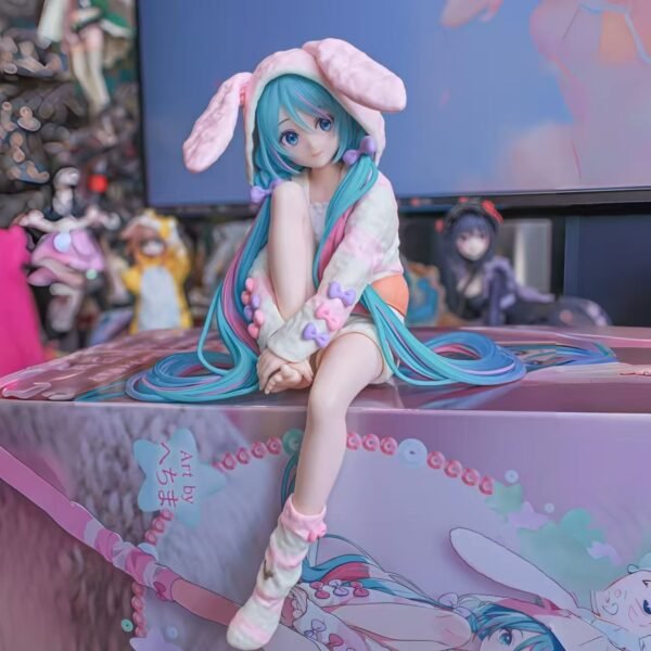 Hatsune Miku Noodle Stopper Figure - Usamimi Pajama (FuRyu) - Image 4