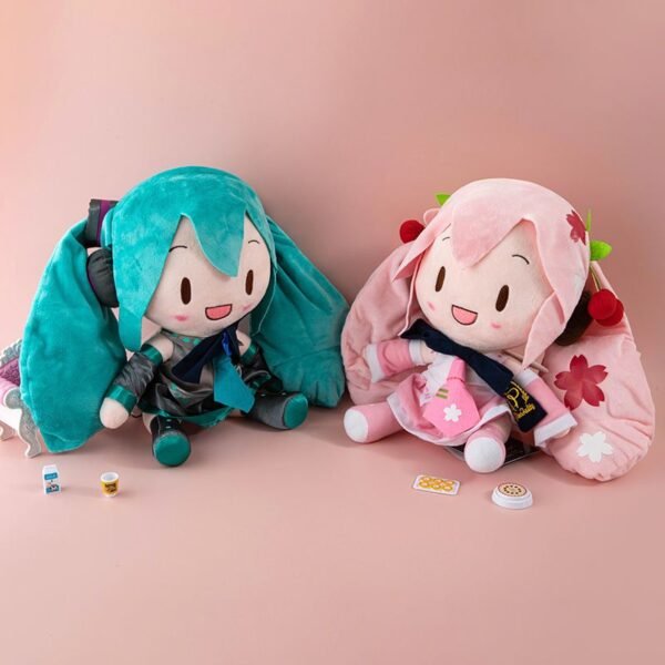 Mini Miku Plush Cute Sitting Doll - Image 4